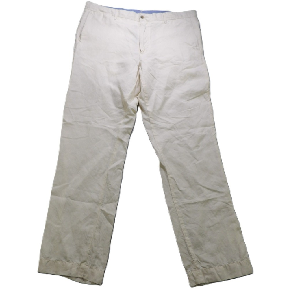 Polo Ralph Lauren Linen Pants Men 36x32 Beige Straight Fit Chino Summer Golf PRL